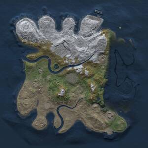 Thumbnail Rust Map: Procedural Map, Size: 3000, Seed: 643918275, 11 Monuments