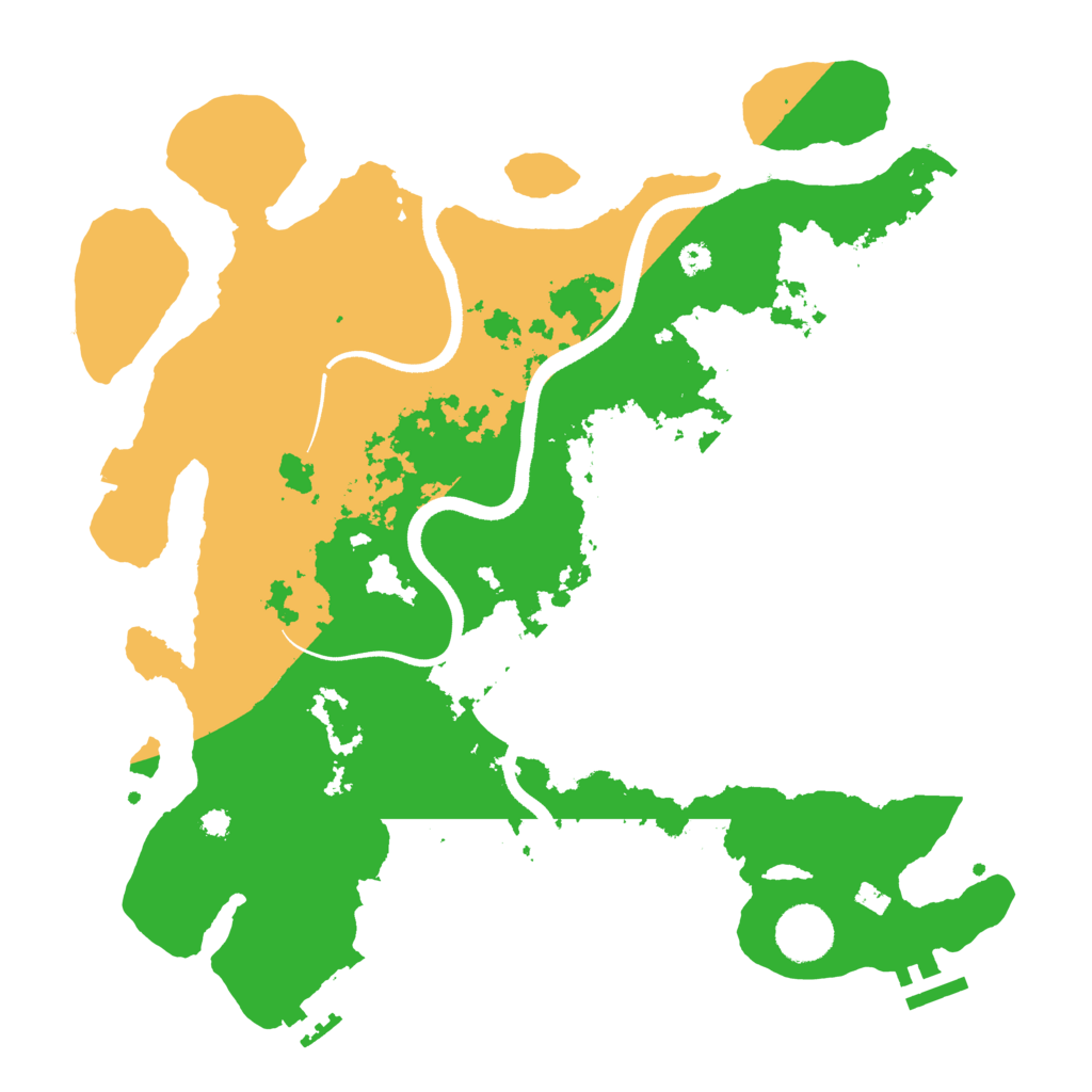 Biome Rust Map: Procedural Map, Size: 3500, Seed: 182736