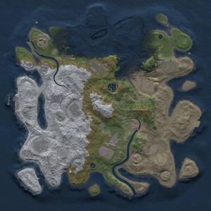 Thumbnail Rust Map: Procedural Map, Size: 3700, Seed: 575323855, 15 Monuments