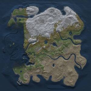 Thumbnail Rust Map: Procedural Map, Size: 4000, Seed: 6899759, 17 Monuments