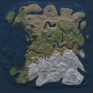 Thumbnail Rust Map: Procedural Map, Size: 4500, Seed: 734281822, 17 Monuments