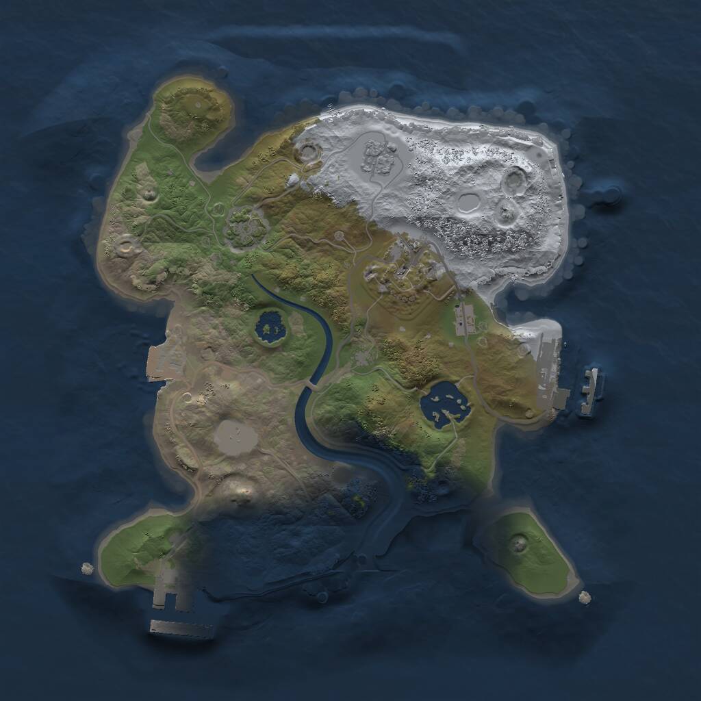 Rust Map: Procedural Map, Size: 2300, Seed: 5000, 7 Monuments