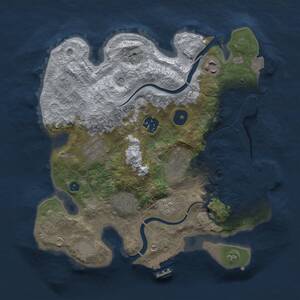 Thumbnail Rust Map: Procedural Map, Size: 3000, Seed: 5287134, 12 Monuments