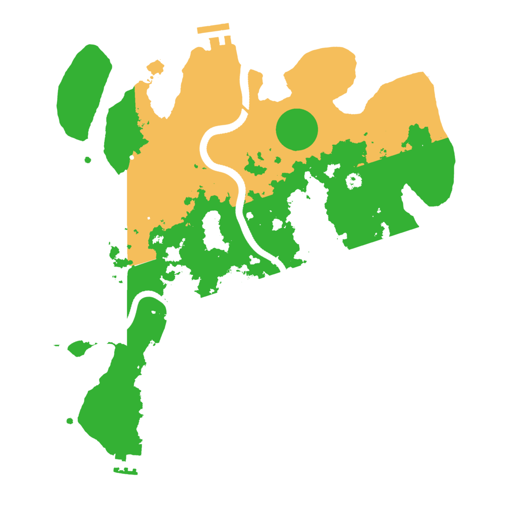 Biome Rust Map: Procedural Map, Size: 3200, Seed: 260309