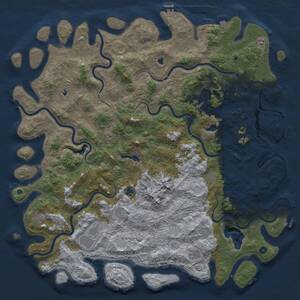 Thumbnail Rust Map: Procedural Map, Size: 6000, Seed: 831362565, 17 Monuments