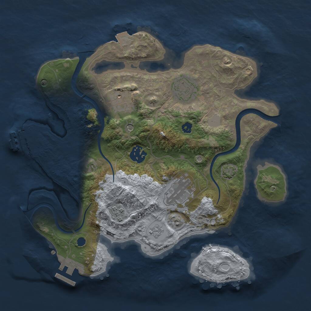 Rust Map: Procedural Map, Size: 2877, Seed: 14887, 11 Monuments