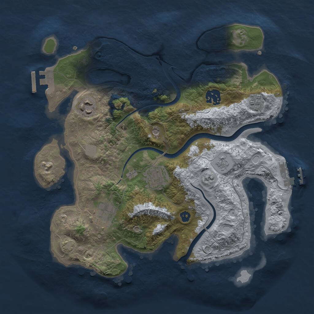 Rust Map: Procedural Map, Size: 3000, Seed: 8675310, 11 Monuments