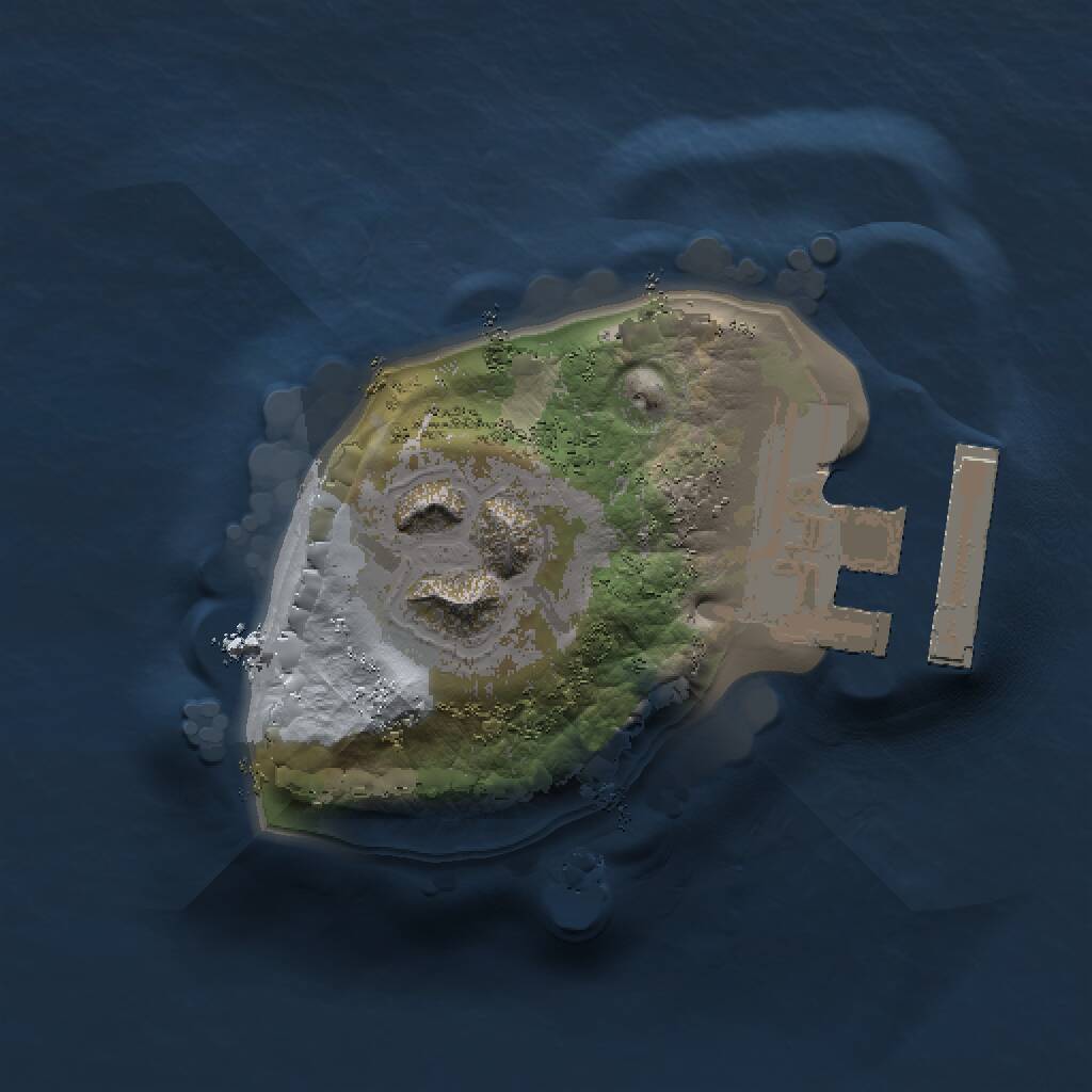Rust Map: Procedural Map, Size: 1000, Seed: 1778378017, 3 Monuments