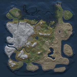 Thumbnail Rust Map: Procedural Map, Size: 4000, Seed: 615499277, 15 Monuments