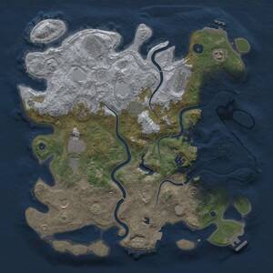 Thumbnail Rust Map: Procedural Map, Size: 4000, Seed: 578849645, 15 Monuments