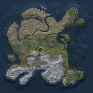 Thumbnail Rust Map: Procedural Map, Size: 3000, Seed: 794998, 11 Monuments