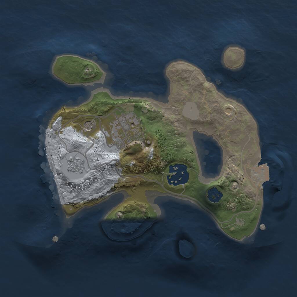 Rust Map: Procedural Map, Size: 2000, Seed: 17386769, 5 Monuments