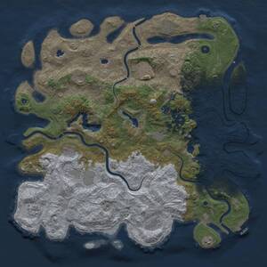 Thumbnail Rust Map: Procedural Map, Size: 4800, Seed: 1928614273, 17 Monuments