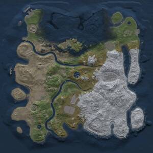 Thumbnail Rust Map: Procedural Map, Size: 3700, Seed: 94343282, 15 Monuments
