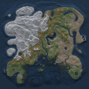 Thumbnail Rust Map: Procedural Map, Size: 4000, Seed: 1235461, 15 Monuments