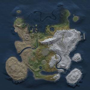 Thumbnail Rust Map: Procedural Map, Size: 3000, Seed: 16800, 11 Monuments