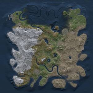 Thumbnail Rust Map: Procedural Map, Size: 4000, Seed: 1888097904, 15 Monuments