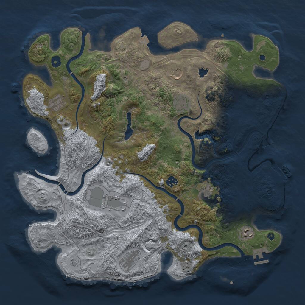Rust Map: Procedural Map, Size: 4250, Seed: 887793098, 15 Monuments