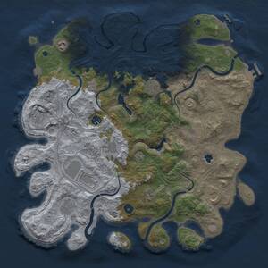 Thumbnail Rust Map: Procedural Map, Size: 4250, Seed: 1501766531, 17 Monuments