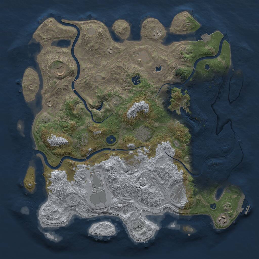 Rust Map: Procedural Map, Size: 4250, Seed: 1425047939, 15 Monuments