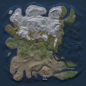 Thumbnail Rust Map: Procedural Map, Size: 3750, Seed: 1576113720, 15 Monuments
