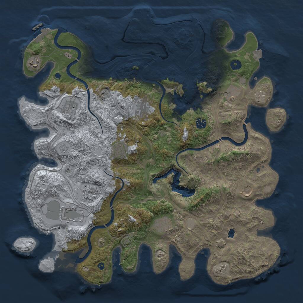 Rust Map: Procedural Map, Size: 4250, Seed: 1635953449, 17 Monuments