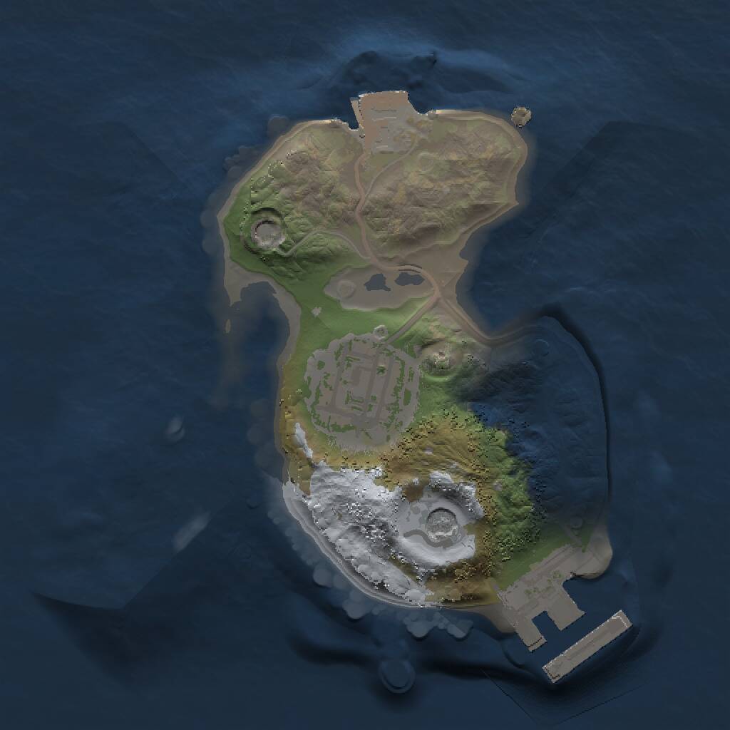 Rust Map: Procedural Map, Size: 1500, Seed: 330055591, 4 Monuments