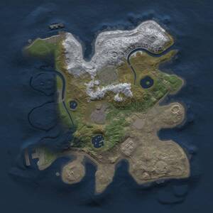 Thumbnail Rust Map: Procedural Map, Size: 2500, Seed: 908344666, 9 Monuments