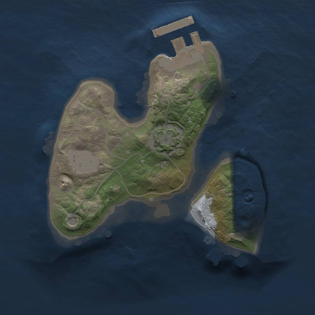 Rust Map: Procedural Map, Size: 1500, Seed: 74542889, 3 Monuments