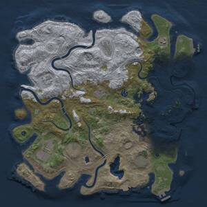 Thumbnail Rust Map: Procedural Map, Size: 4250, Seed: 690256472, 16 Monuments