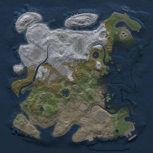 Thumbnail Rust Map: Procedural Map, Size: 3500, Seed: 690256472, 15 Monuments