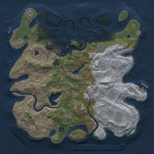 Thumbnail Rust Map: Procedural Map, Size: 4000, Seed: 803718081, 15 Monuments
