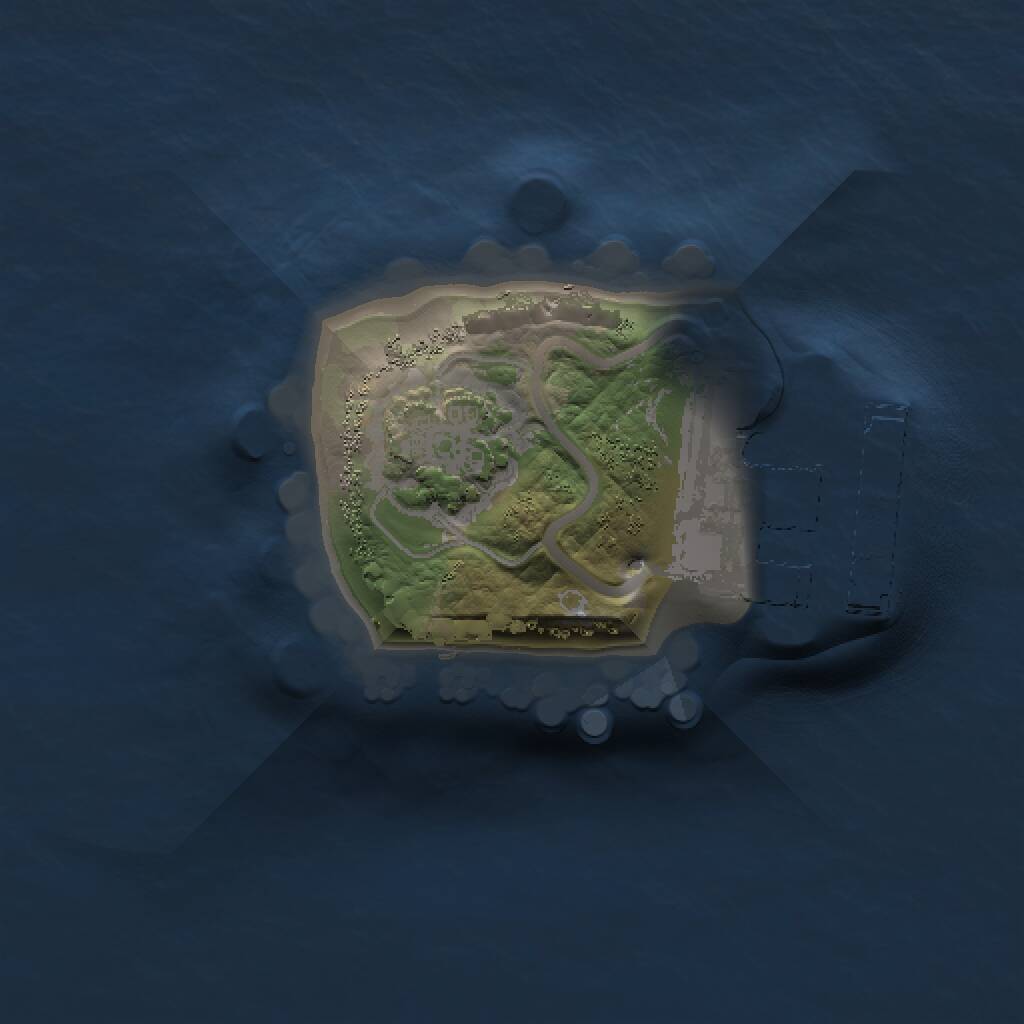 Rust Map: Procedural Map, Size: 1000, Seed: 340809035, 3 Monuments