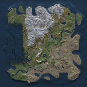 Thumbnail Rust Map: Procedural Map, Size: 4500, Seed: 846515730, 17 Monuments