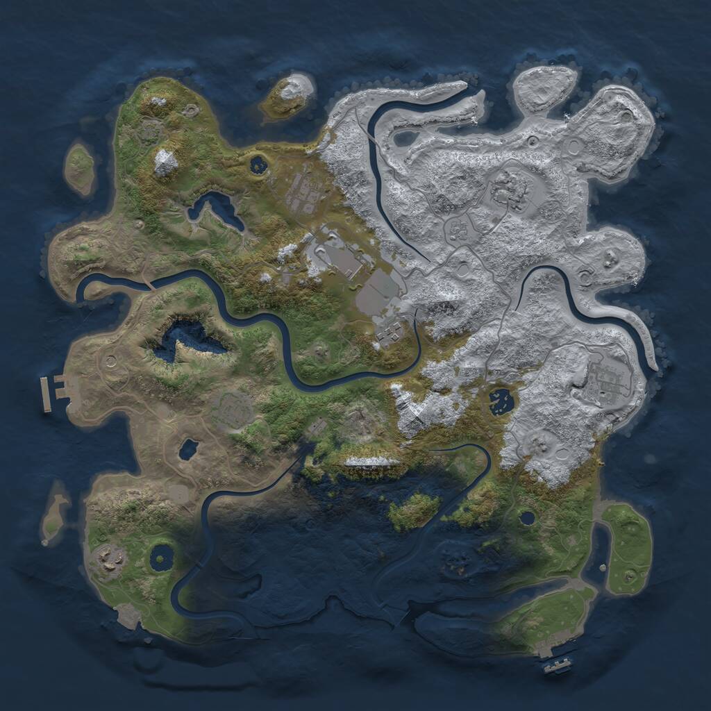 Rust Map: Procedural Map, Size: 4080, Seed: 37000, 14 Monuments