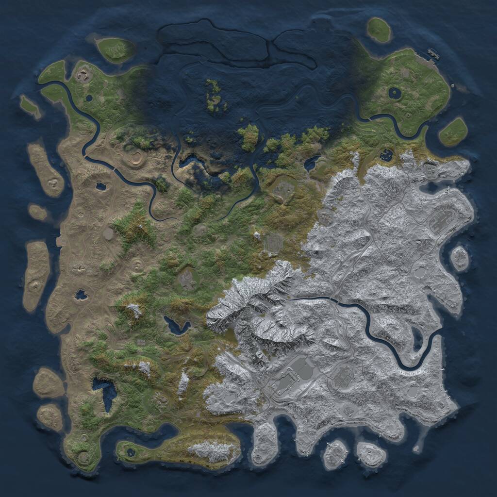 Rust Map: Procedural Map, Size: 6000, Seed: 1598774407, 17 Monuments
