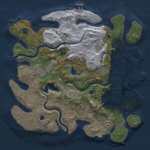 Thumbnail Rust Map: Procedural Map, Size: 4000, Seed: 1958512781, 14 Monuments
