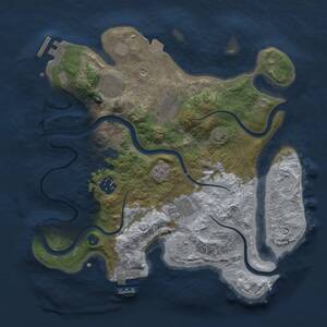 Thumbnail Rust Map: Procedural Map, Size: 3000, Seed: 12489, 11 Monuments