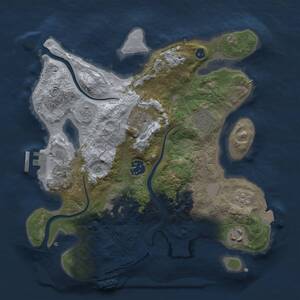 Thumbnail Rust Map: Procedural Map, Size: 3000, Seed: 838269244, 11 Monuments