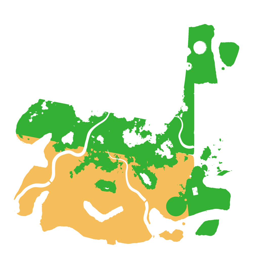 Biome Rust Map: Procedural Map, Size: 3500, Seed: 9991