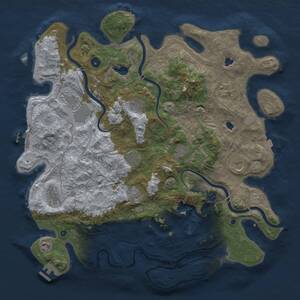 Thumbnail Rust Map: Procedural Map, Size: 4500, Seed: 857481550, 17 Monuments