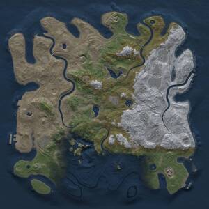 Thumbnail Rust Map: Procedural Map, Size: 4500, Seed: 116768714, 16 Monuments