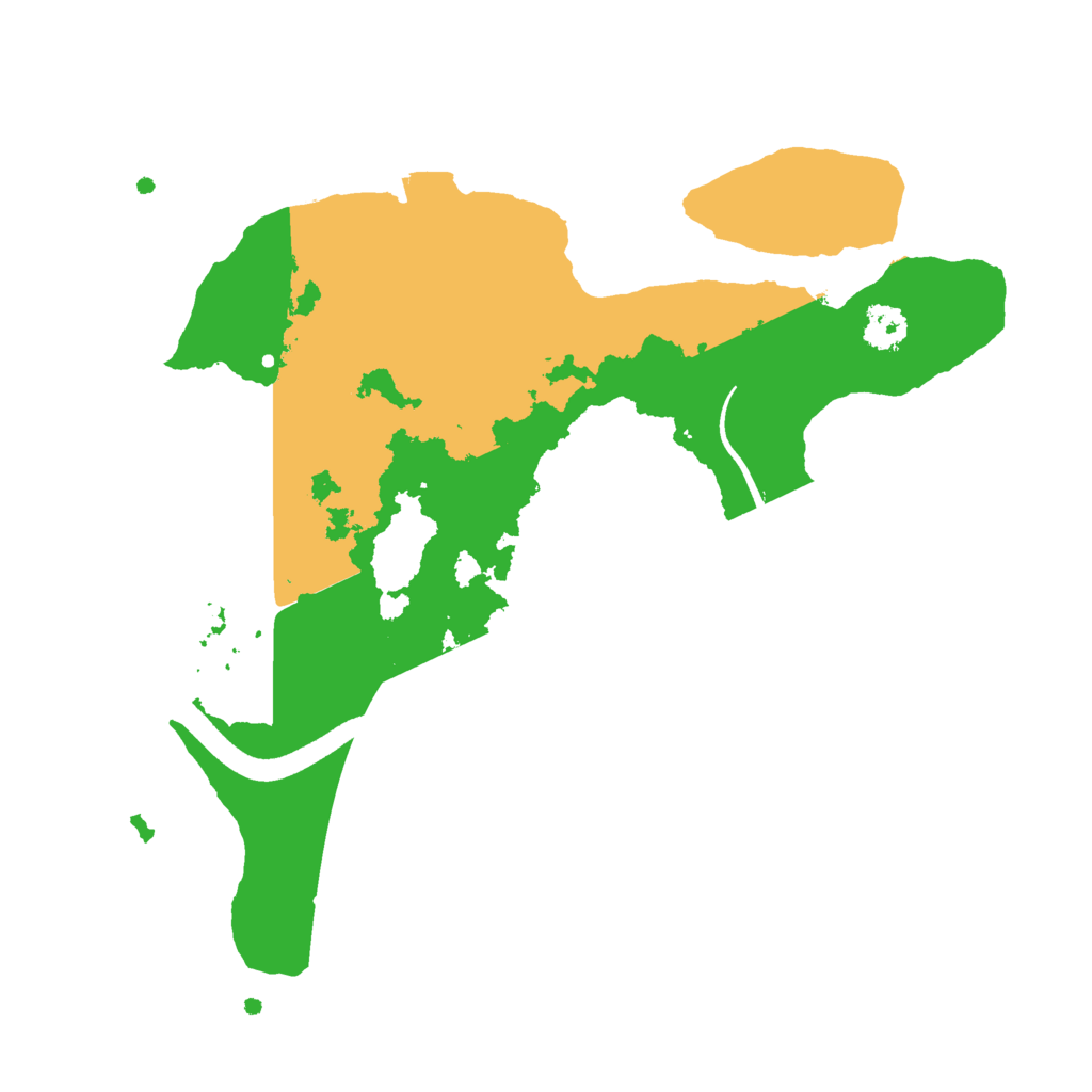 Biome Rust Map: Procedural Map, Size: 2500, Seed: 85694