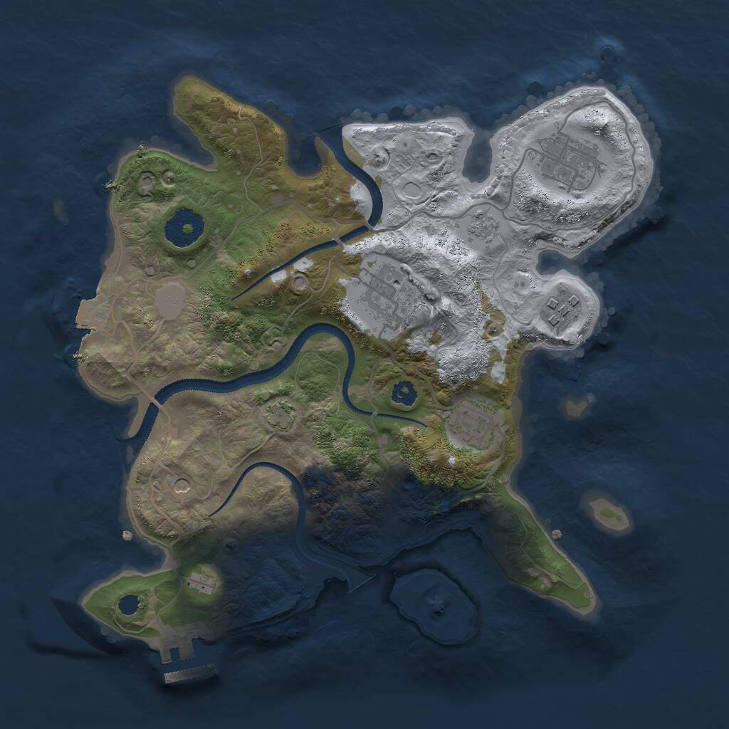 Rust Map: Procedural Map, Size: 2900, Seed: 5000, 9 Monuments