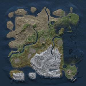 Thumbnail Rust Map: Procedural Map, Size: 3650, Seed: 1778533975, 16 Monuments