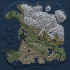 Thumbnail Rust Map: Procedural Map, Size: 4000, Seed: 1928501235, 16 Monuments