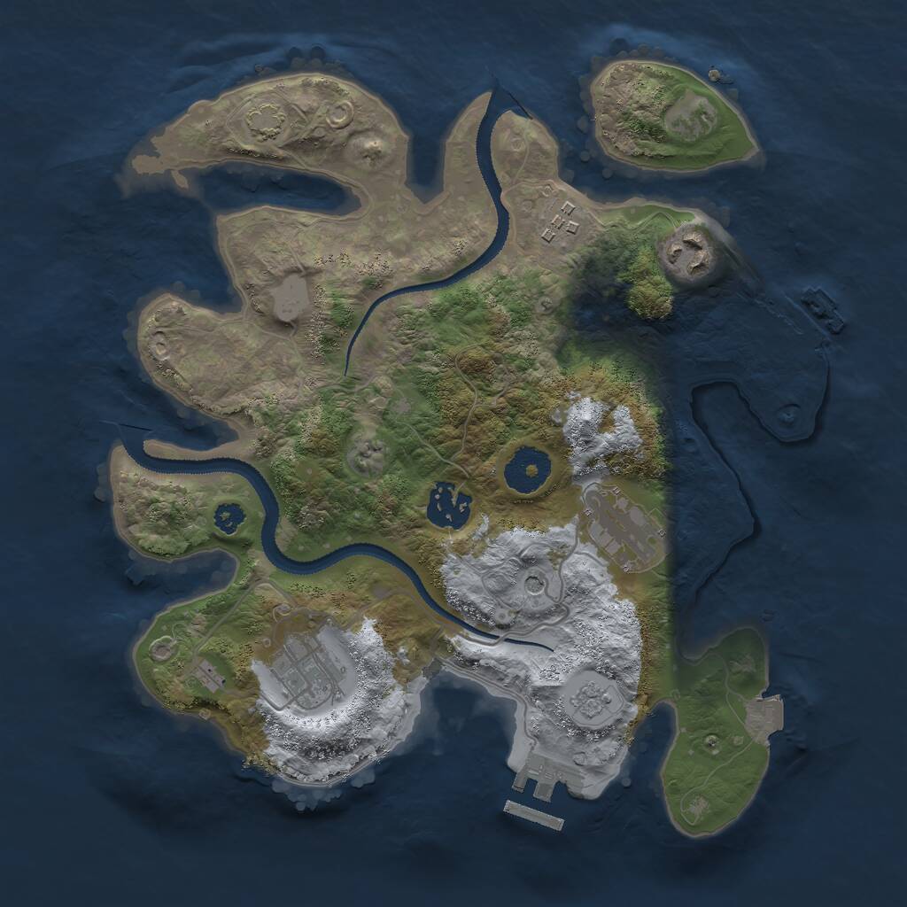 Rust Map: Procedural Map, Size: 3000, Seed: 86491784, 11 Monuments