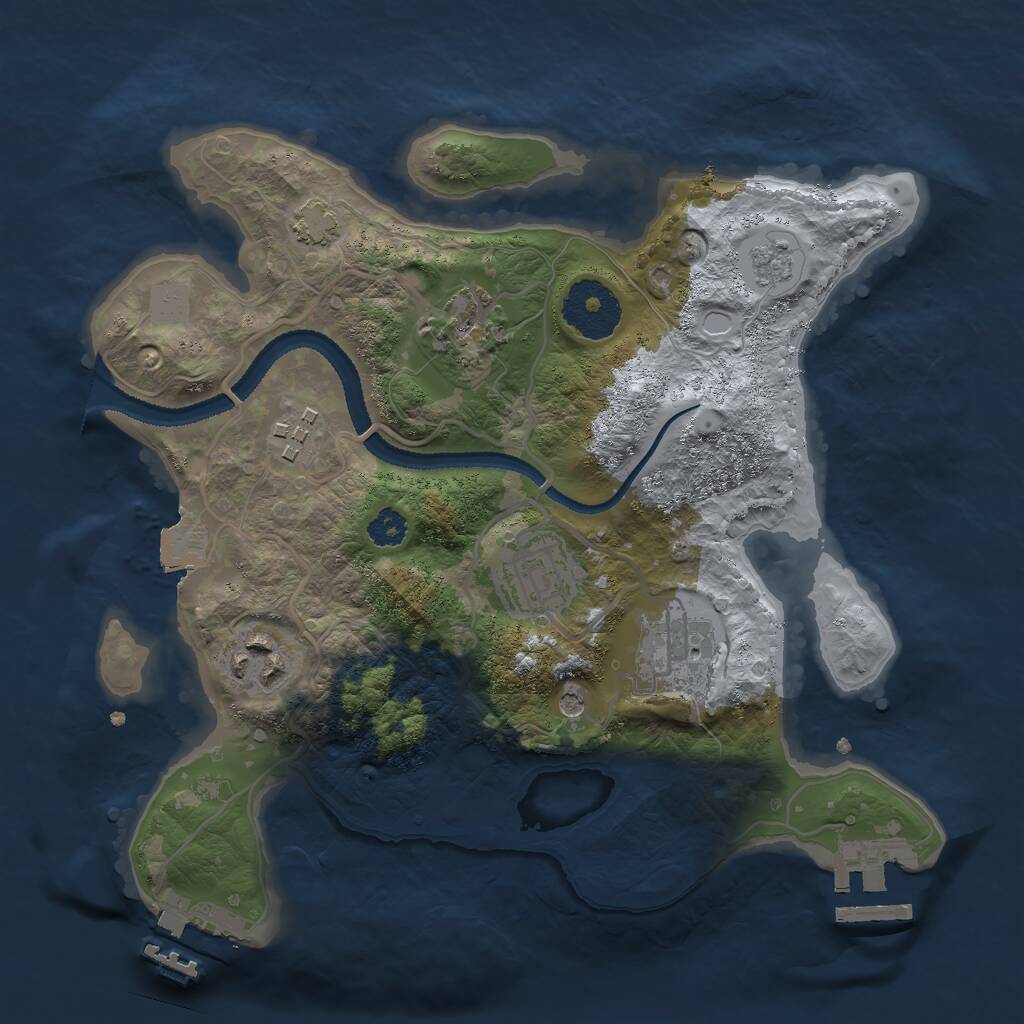 Rust Map: Procedural Map, Size: 2700, Seed: 4319876, 11 Monuments