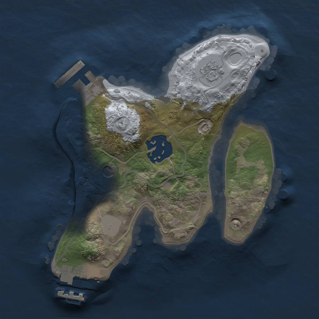 Rust Map: Procedural Map, Size: 1800, Seed: 398734772, 6 Monuments