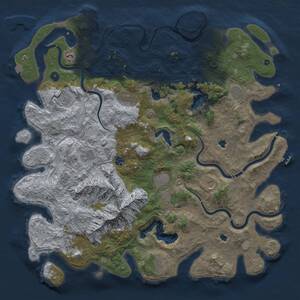 Thumbnail Rust Map: Procedural Map, Size: 5000, Seed: 428205657, 17 Monuments